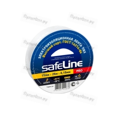 Изолента Safeline 19мм*25м ПВХ белый (10/160)