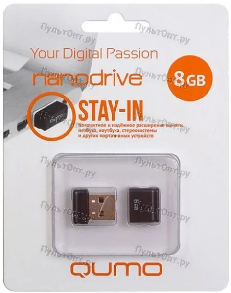 USB 8GB Qumo Nano чёрный