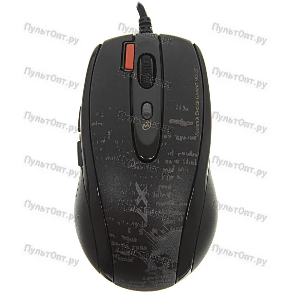 Мышь A4 V-Track F5 черный/рисунок лазерная (3000dpi) USB игровая (6but)