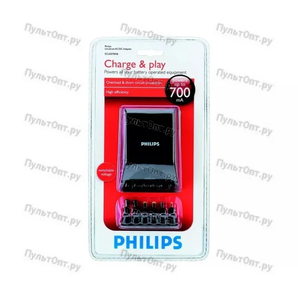 Блок питания Philips SCU5070NB/12 0.7A 220-240V универсальн. черный