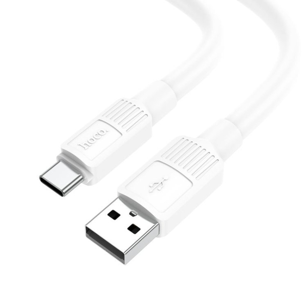 Кабель USB - Type-C Hoco X84 Solid, 1.0м, круглый, 3.0A, силикон, цвет: белый (1/33/330)