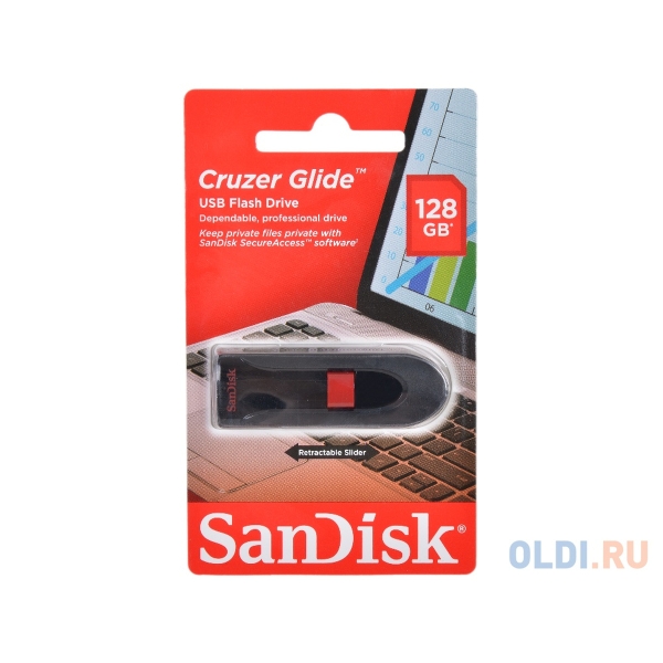 USB 128GB SanDisk Cruzer Glide чёрный