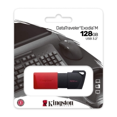 USB 3.2 128GB Kingston DataTraveler Exodia M чёрный/красный