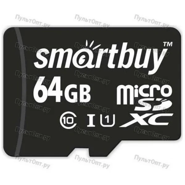 MicroSD 64GB Smartbuy Сlass 10 UHS-I без адаптера