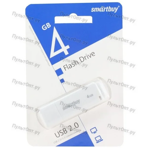 USB 4GB Smartbuy LM05 белый