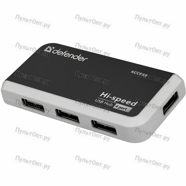 USB-Хаб Defender Quadro Infix 4USB USB2.0 черный (1/100)