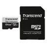 MicroSD 64GB Transcend 350V UHS-I U1 + SD адаптер (высокой надёжности)