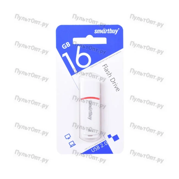 USB 16GB Smartbuy Crown белый