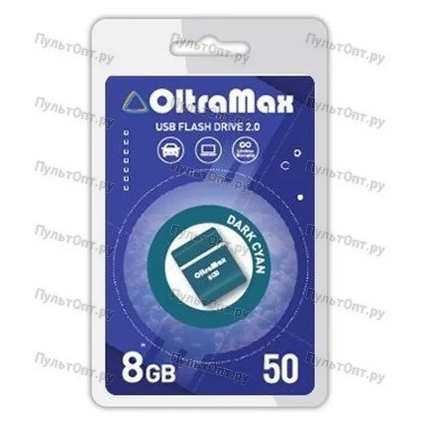 USB 8GB OltraMax 50 тёмно голубой