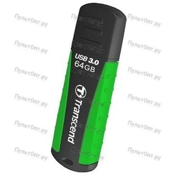 USB 3.0 64GB Transcend JetFlash 810 чёрный/зелёный
