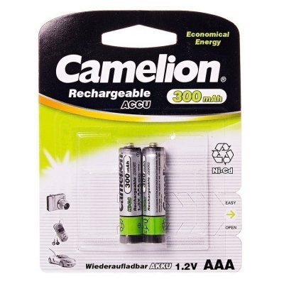 Аккумулятор бытовой Camelion R03 AAA BL2 NI-CD 300mAh (2/24/480)
