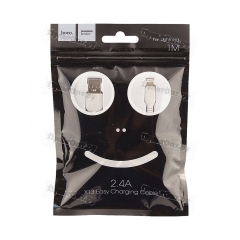 Кабель USB - 8 pin Hoco X13 Easy, 1.0м, круглый, 2.4A, силикон (белый)