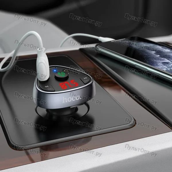 Модулятор FM Hoco E51 2USB microSD bluetooth 5.0 черный
