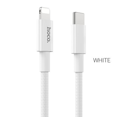 USB кабель Hoco X56 New original PD charging data cable for Lightning (белый)