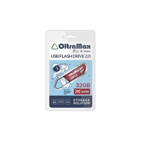 USB 32GB OltraMax 290 темно красный