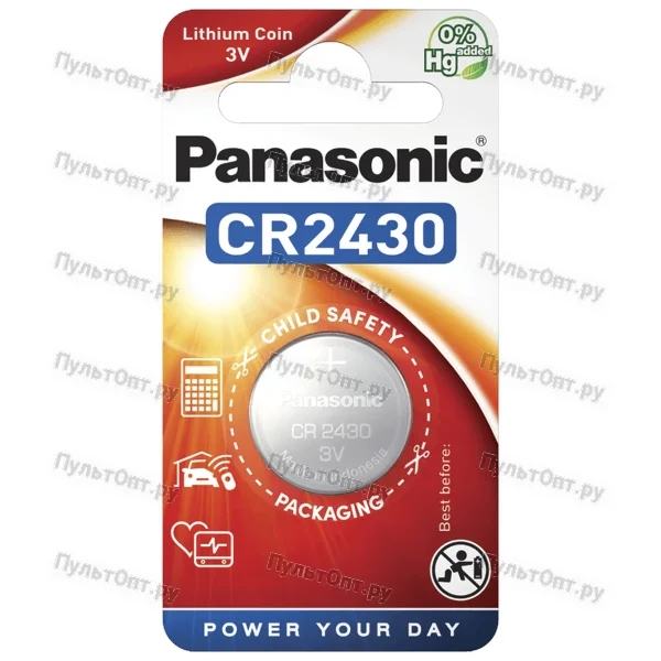 Эл. пит. CR2430 BL1 Panasonic Power Cells (1/12)
