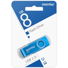 Флеш-накопитель Smartbuy Twist 8GB USB2.0 пластик синий