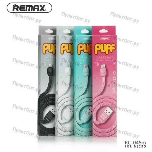 USB кабель Remax Micro RC-045M PUFF (розовый)