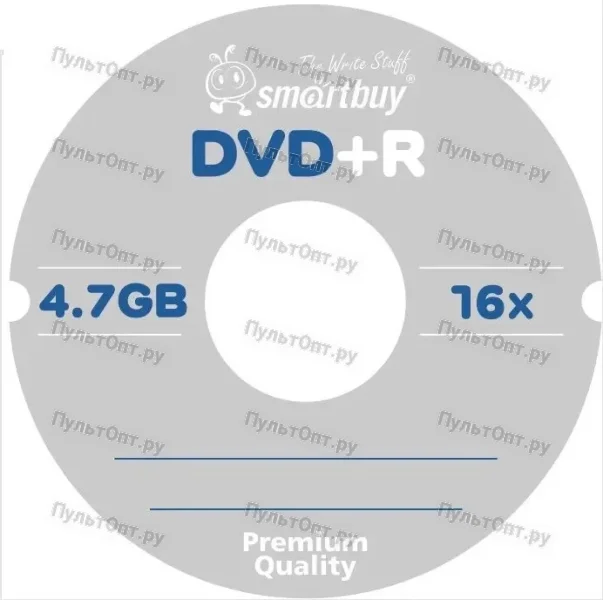 Диск Smartbuy DVD+R 4,7GB 16x CB-25 (250)