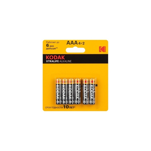 Элемент питания Kodak XTRALIFE LR03 4+2BL (72/288)