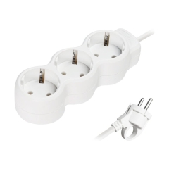 Удлинитель Smartbuy NEW 3р.С/З 16A 1.5м ПВС 3x1мм? белый (1/32)