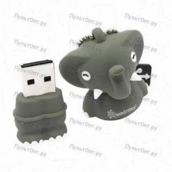 USB 16GB Smartbuy Wild series Слонёнок серый