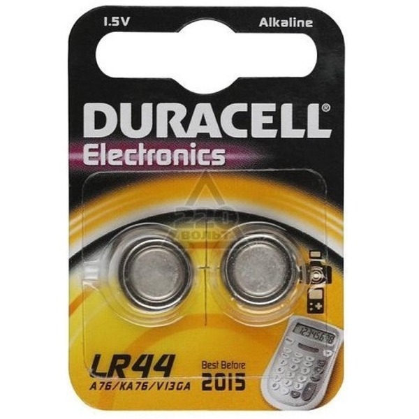 Эл. пит. LR44 BL2 Duracell (2/20)