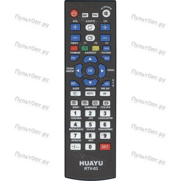 Универсальный пульт Huayu RTV-03 (для TV)