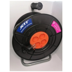Удлинитель на катушке ДЖЕТТ 4 гн. 100 м. (ПВС 2*1,5)  (1)