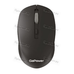 Мышь беспроводная GoPower GPM04 USB/bluetooth бесшумная Soft-Touch перезаряжаемая черный