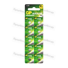 Батарейка GP G1/LR621/LR60/364A/164 BL10 Alkaline 1.5V отрывные (10/250/5000)