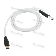 Кабель USB - Type-C Hoco X21, 1.0м, круглый, 3.0A, силикон, белый, чёрная вставка (1/29/174)