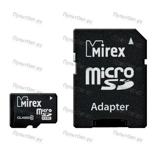 MicroSD 128GB Mirex Class 10 UHS-I + SD адаптер