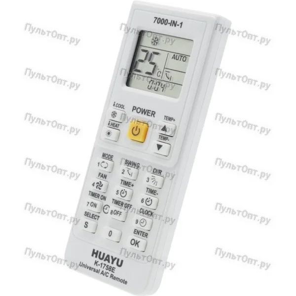 Пульт для кондиционера Huayu K-1758E (7000 в 1) (KT-9018) (универсальный)