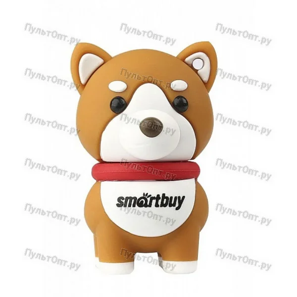 USB 32GB Smartbuy Wild series Собачка Акита коричневый