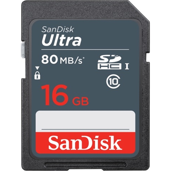 SDHC 16GB SanDisk Class10 Ultra UHS-I (80 Mb/s)