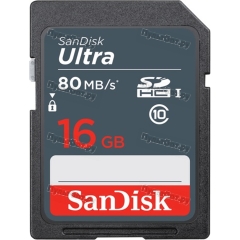 SDHC 16GB SanDisk Class10 Ultra UHS-I (80 Mb/s)