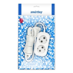 Удлинитель 5м 2гн бз Smartbuy 10А/2,2кВт ПВС 2х1,0 (SBE-10-2-05-N) (1/40)