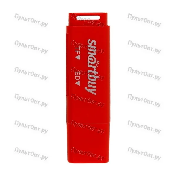 Картридер Smartbuy 715 USB2.0 SD/microSD красный