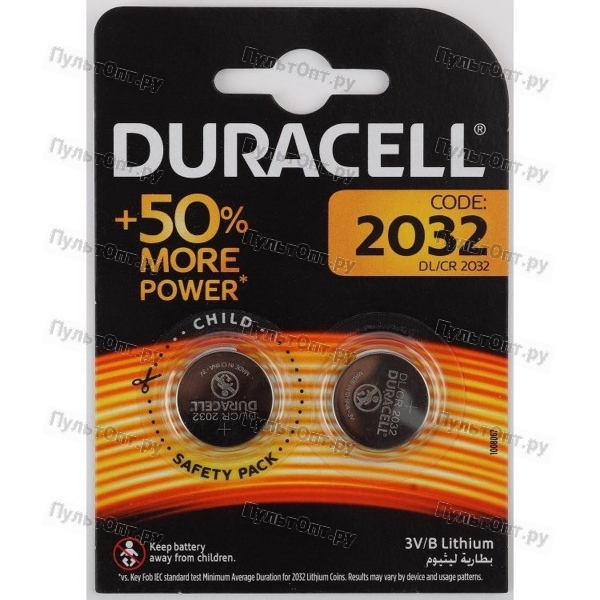 Эл. пит. CR2032 BL2 Duracell (2/20)