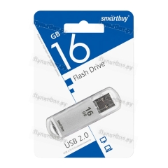 Флеш-накопитель Smartbuy V-Cut 16GB USB2.0 пластик серебряный