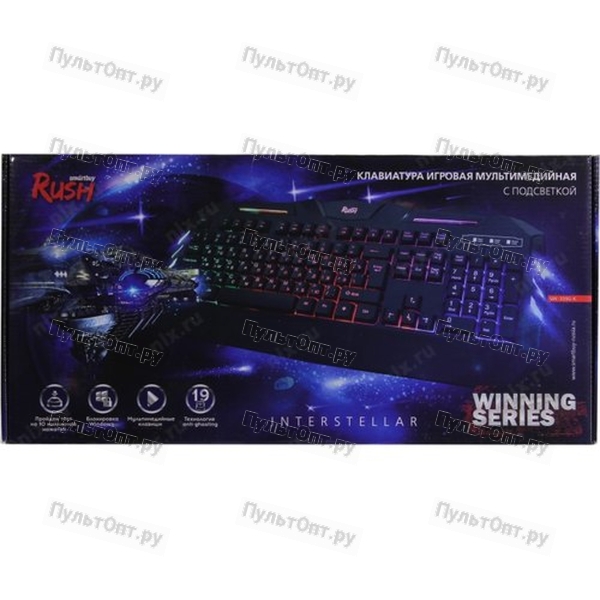 Клавиатура проводная Smartbuy 309 RUSH Interstellar игровая USB 1.5м черный