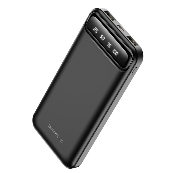 Аккумулятор внешний Borofone BJ14, Freeway, 10000mAh, пластик, дисплей, 2 USB выхода, Type-C, 2.0A, 