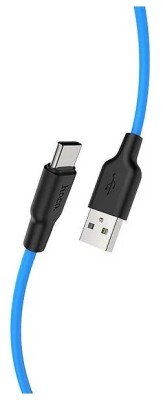 USB кабель Hoco X21 Plus Silicone charging cable for Lightning (черно-синий)