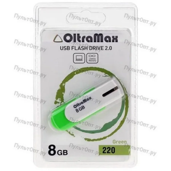 USB 8GB OltraMax 220 зелёный