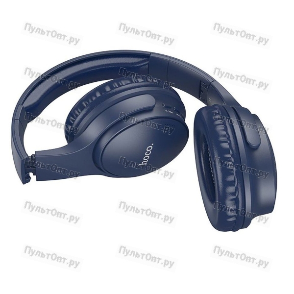 Наушники полноразмерные Hoco W40 Mighty, Bluetooth, 200 мАч, синий (1/60)