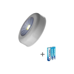 Фонарь подсветка Космос 307B 1WCOBLED от батареек 3хААА IP42 1 режим серый (1/12/96)