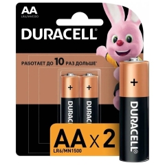Батарейка Duracell Basic LR6 AA BL2 Alkaline 1.5V (2/24/40)
