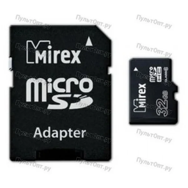 MicroSD 32GB Mirex Class 10 + SD адаптер