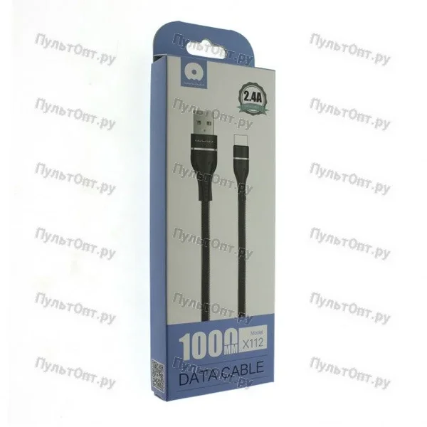 Кабель USB - micro USB Hoco WUW X112 2.4A (черный)
